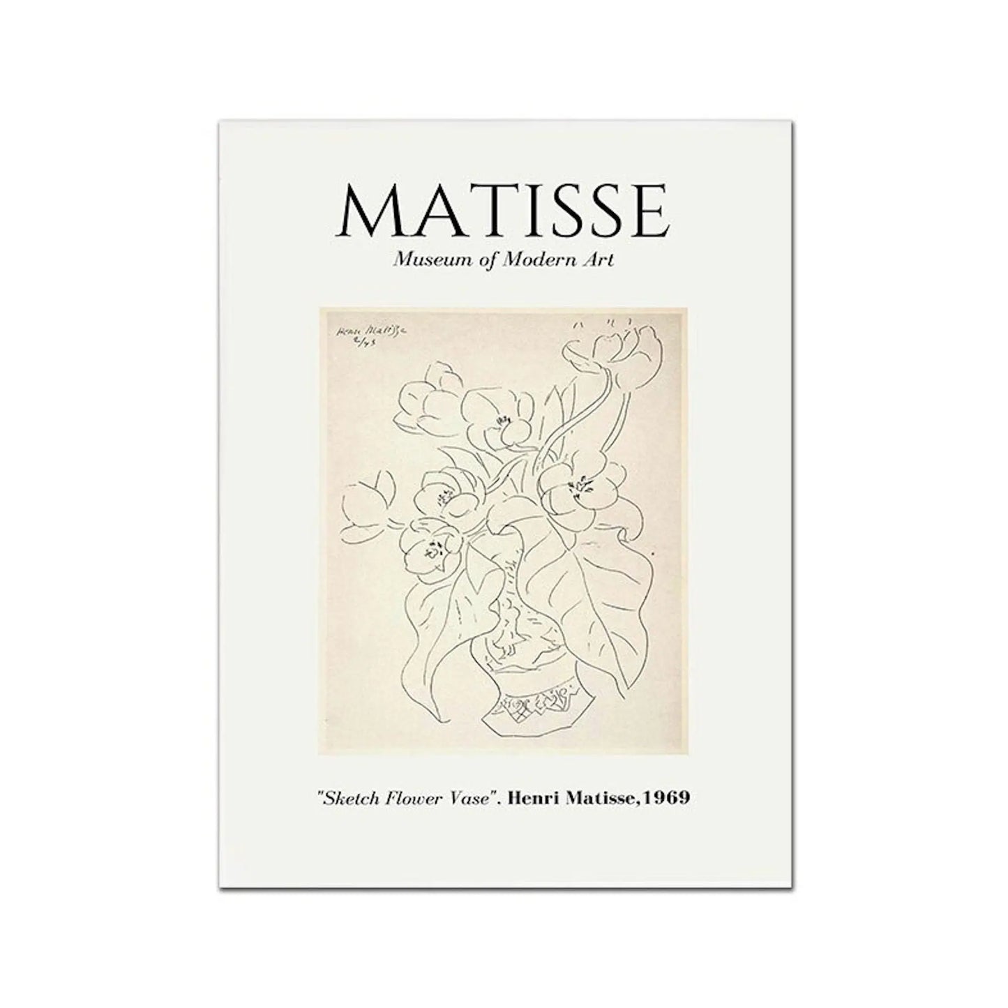 Poster Matisse Gesicht Abstrakt | Bilder Wohnzimmer | Wandbilder Schlafzimmer | Deko Print ohne Rahmen | Bilder Set Matisse Bunt-3