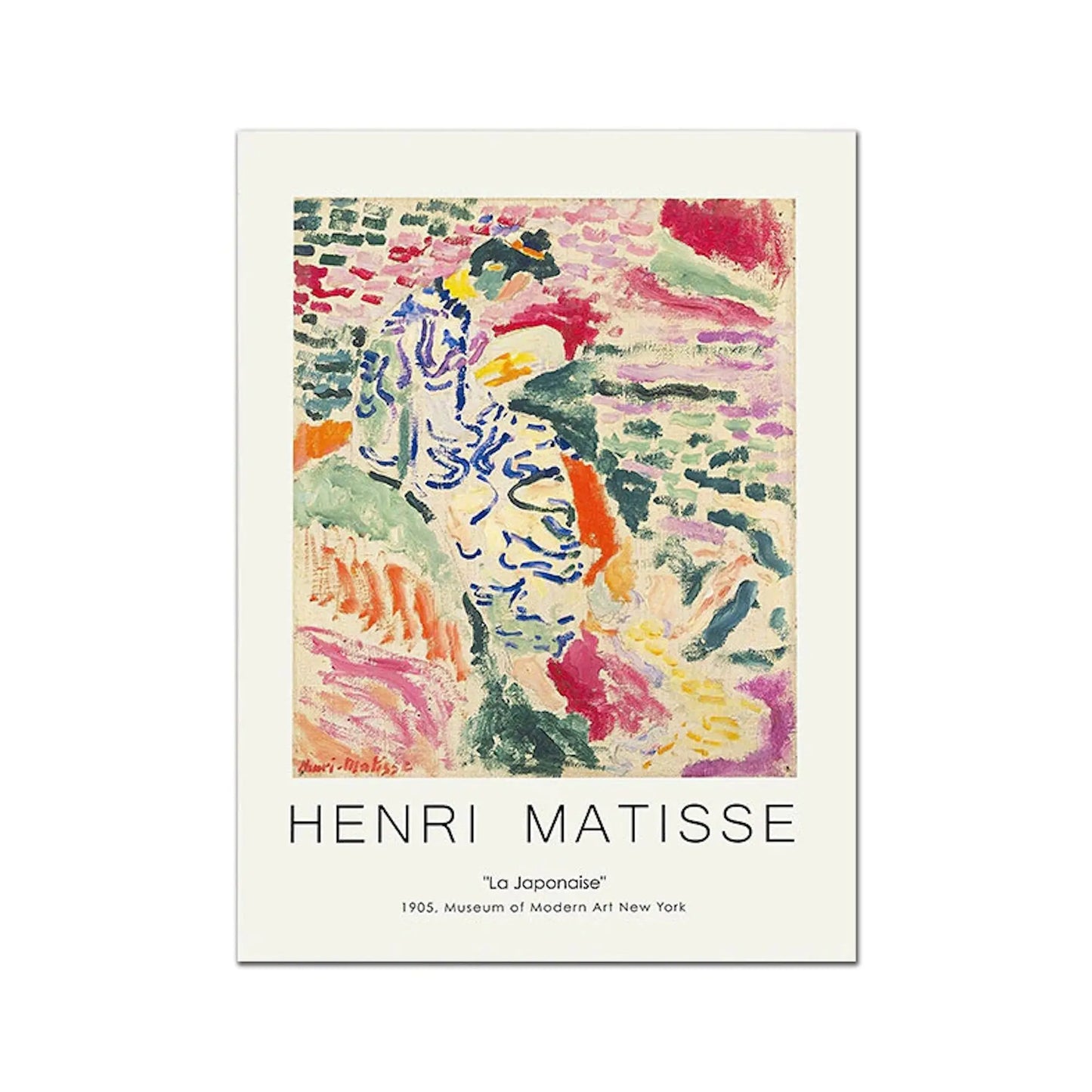 Poster Matisse Gesicht Abstrakt | Bilder Wohnzimmer | Wandbilder Schlafzimmer | Deko Print ohne Rahmen | Bilder Set Matisse Bunt-7