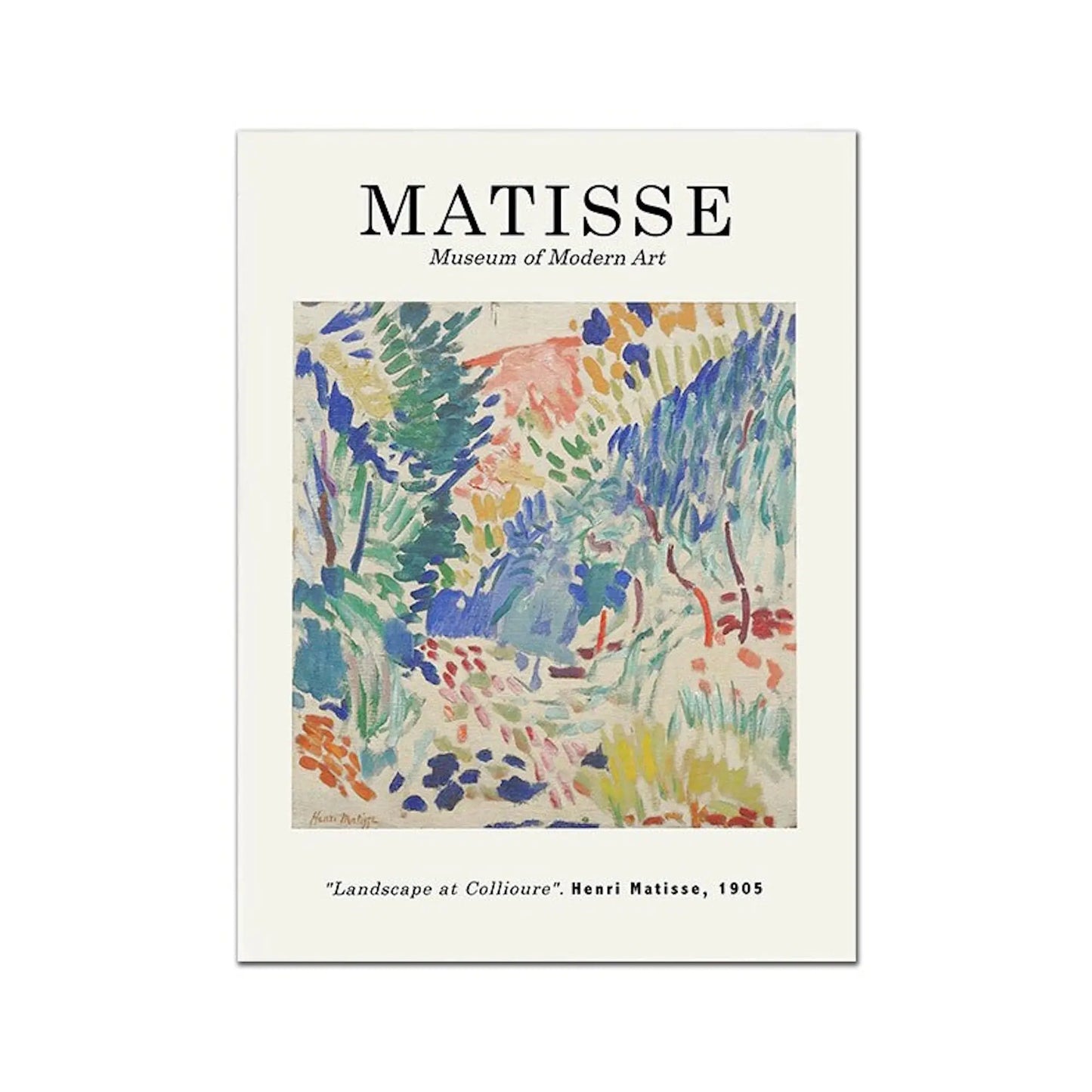 Poster Matisse Gesicht Abstrakt | Bilder Wohnzimmer | Wandbilder Schlafzimmer | Deko Print ohne Rahmen | Bilder Set Matisse Bunt-8