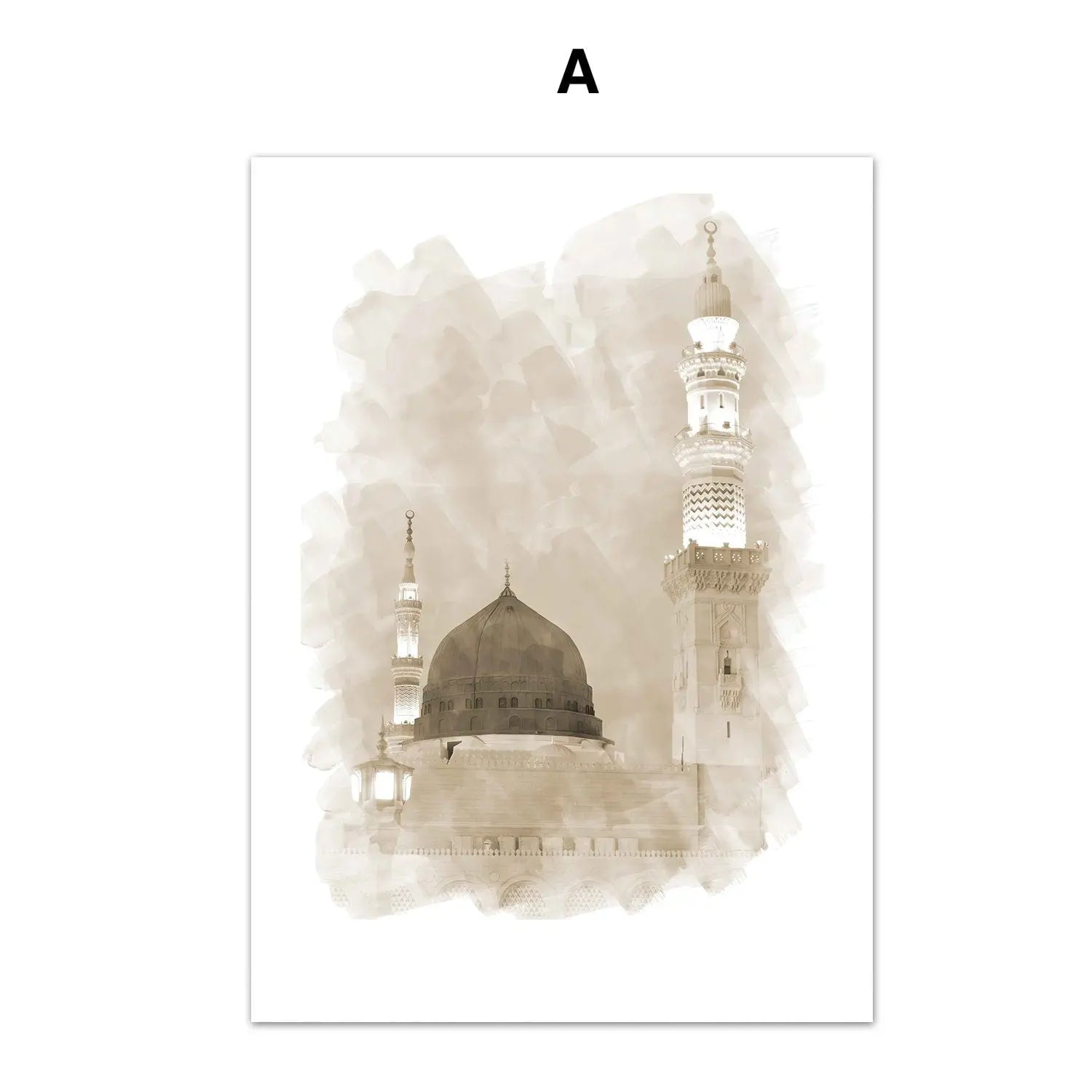 Poster Mekka Islamische Architektur I Wandbilder Wohnzimmer & Schlafzimmer I Deko Print Bilder I ohne Rahmen-4