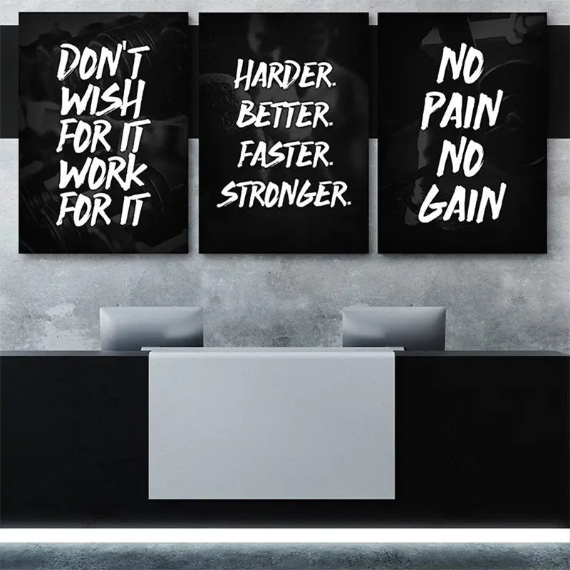 Poster Motivation Gym Training Zitate I Wandbilder Wohnzimmer & Schlafzimmer I Deko Print Bilder I ohne Rahmen-2