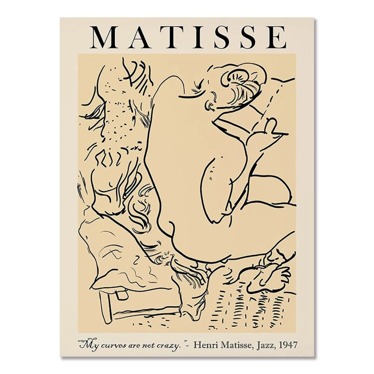 Poster Picasso Matisse Museum Abstrakt Retro Porträt  | Bilder Wohnzimmer | Wandbilder Schlafzimmer | Deko Print ohne Rahmen | Bilder Set-4