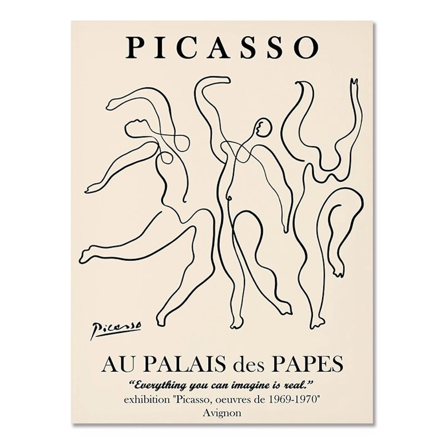 Poster Picasso Matisse Museum Abstrakt Retro Porträt  | Bilder Wohnzimmer | Wandbilder Schlafzimmer | Deko Print ohne Rahmen | Bilder Set-8