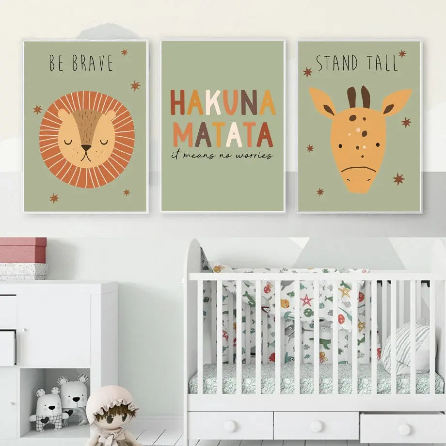 Poster Safari Hakuna Matata Löwe Regenbogen als Deko Print ohne Rahmen-3