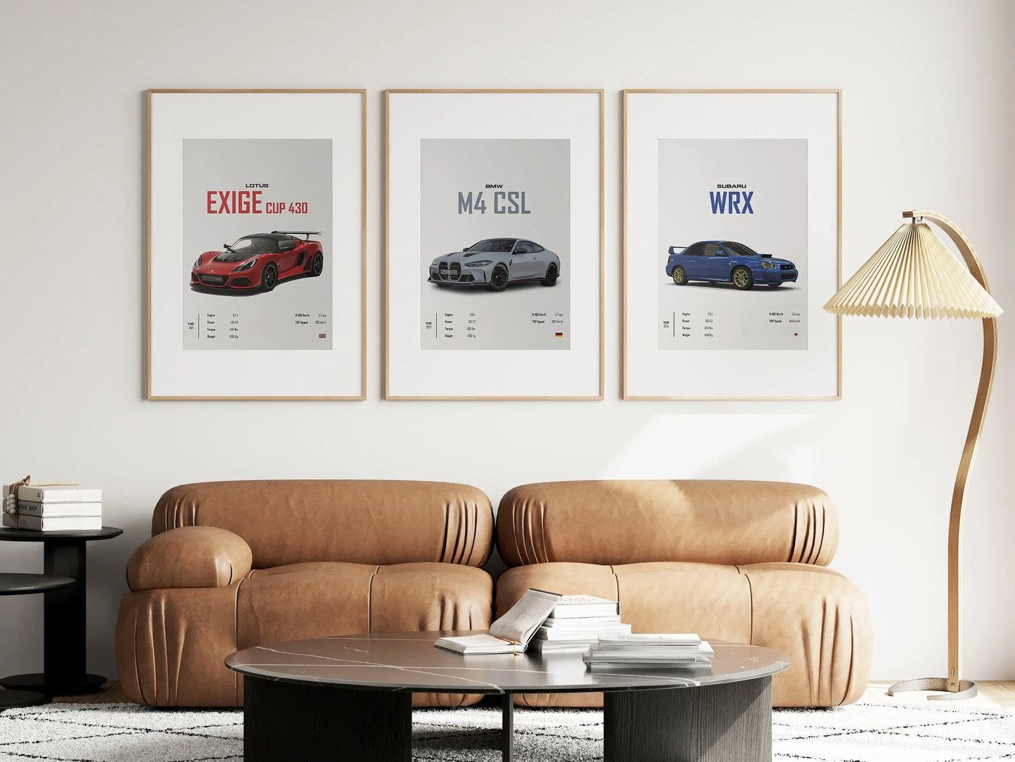 Poster Sportwagen  BMW LOTUS SUBARU Klassiker Legenden I Geschenk für ihn I Wohnzimmmer & Büro I Wand Deko I Print ohne Rahmen-2