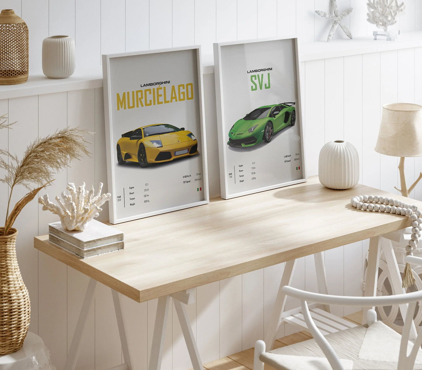 Poster Sportwagen LAMBORGHINI Murcielago Svj MCLAREN Senna Sportauto I Geschenk für ihn I Wohnzimmmer & Büro I Wand Deko I Print ohne Rahmen-2