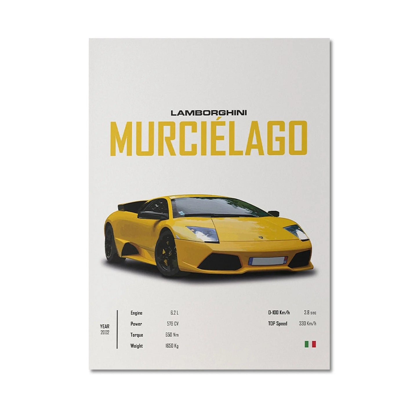 Poster Sportwagen LAMBORGHINI Murcielago Svj MCLAREN Senna Sportauto I Geschenk für ihn I Wohnzimmmer & Büro I Wand Deko I Print ohne Rahmen-5