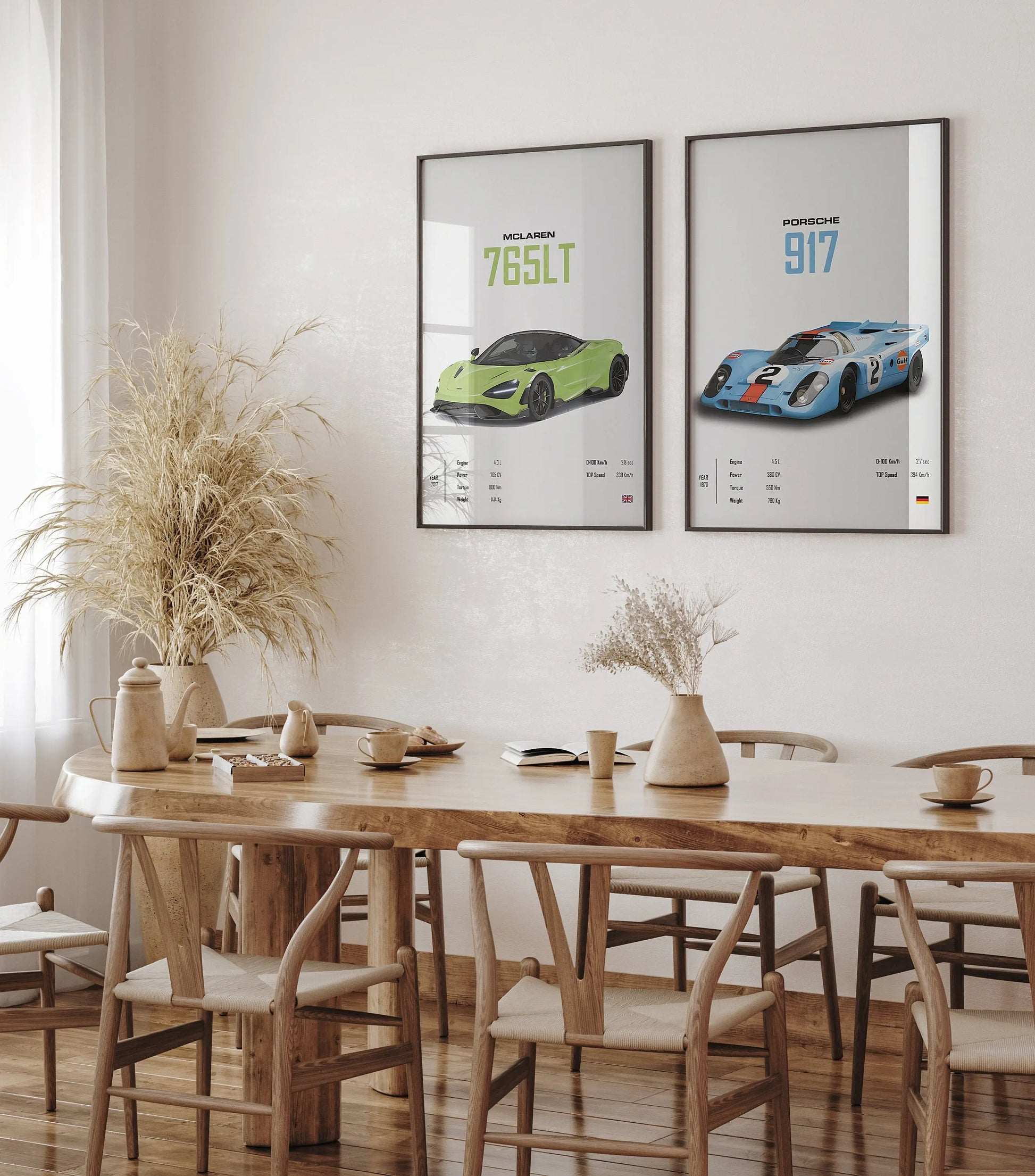 Poster Sportwagen Mclaren Lamborghini Porsche Klassiker Legenden  I Geschenk für ihn I Wohnzimmmer & Büro I Wand Deko I Print ohne Rahmen-2