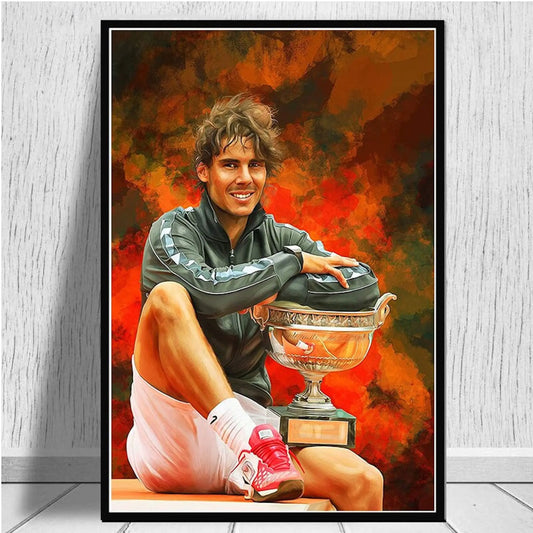 Poster Tennis Spieler Rafael Nadal als Deko Print ohne Rahmen-0