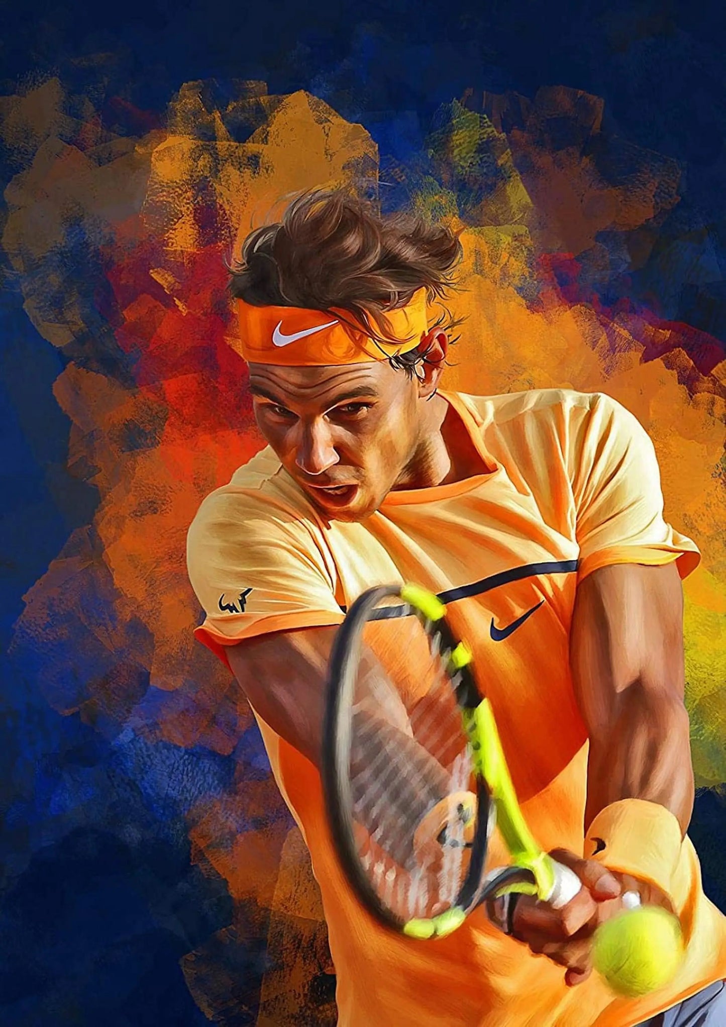 Poster Tennis Spieler Rafael Nadal als Deko Print ohne Rahmen-2