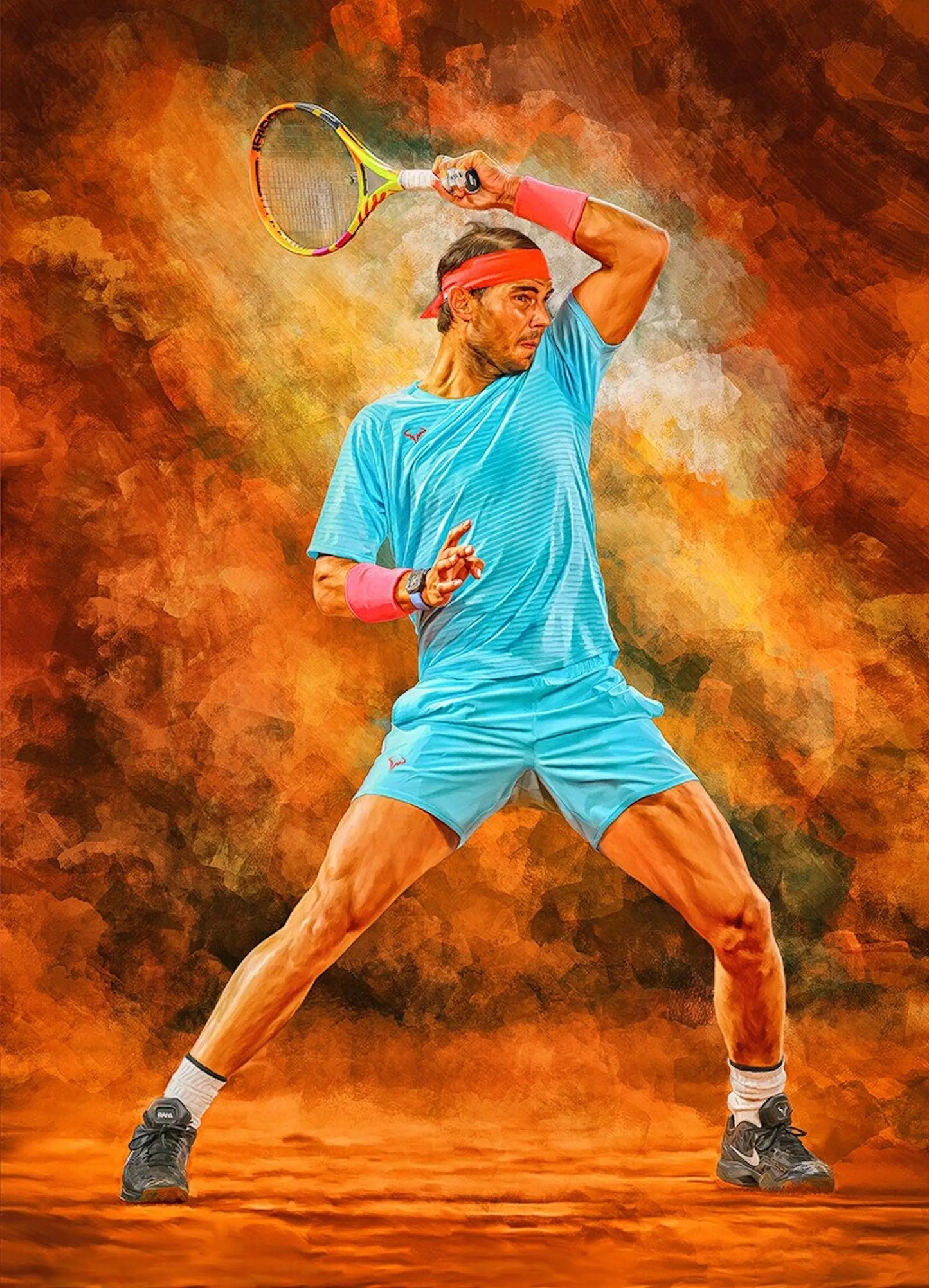 Poster Tennis Spieler Roger Federer als Deko Print ohne Rahmen-6