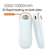 Power Bank Hand Warmer Digital Display Temperature Control Double Sided Heating Pad - Memoriex