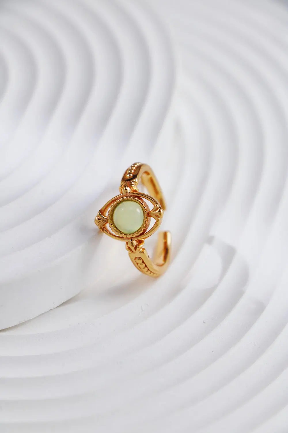 Prehnite Chalcedony Ring-0