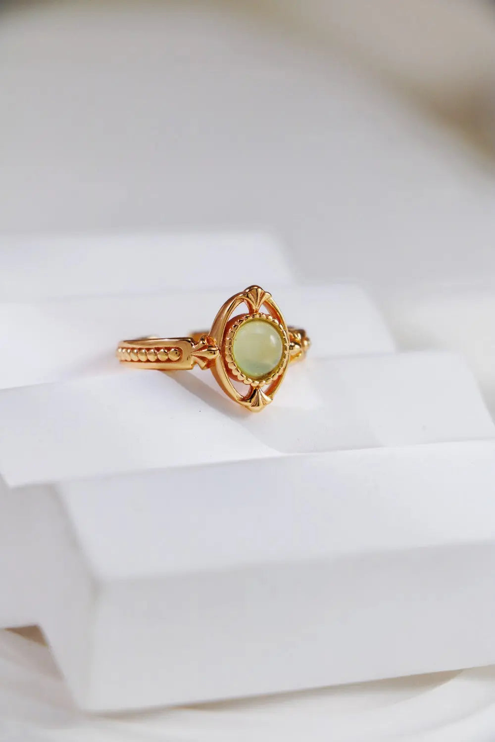 Prehnite Chalcedony Ring-1