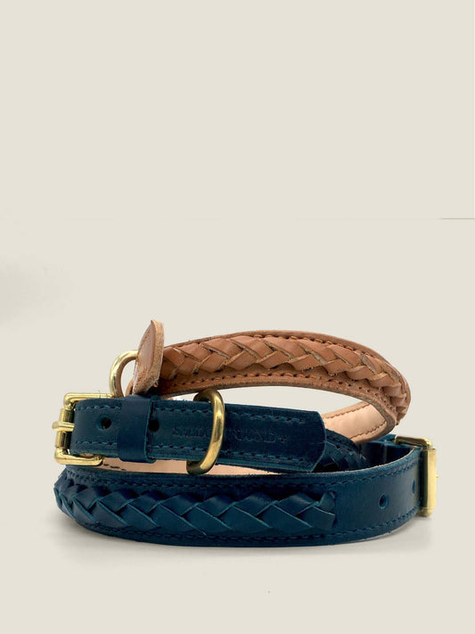 Premium “Plait” Leather Dog Collar – by Seldom Found-0