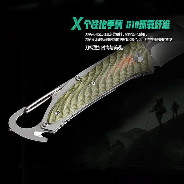 Premium Portable Folding Filed Knife with 12C27 Stainless Steel Blade and G10 Handle | Durable, Lightweight, and Versatile EDC Survival Tool-3