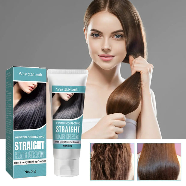 Protein Correcting Straight Hair Cream, Straighten-free Hair Treatment Repairs Damaged Smoothness Hair Cream - Memoriex 