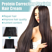 Protein Correcting Straight Hair Cream, Straighten-free Hair Treatment Repairs Damaged Smoothness Hair Cream - Memoriex 