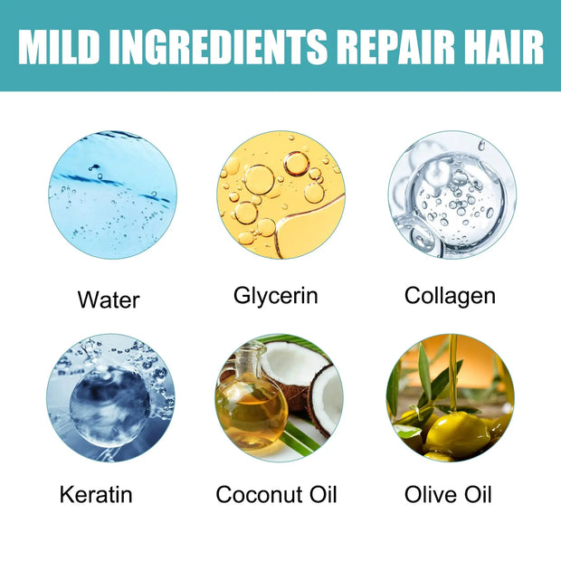 Protein Correcting Straight Hair Cream, Straighten-free Hair Treatment Repairs Damaged Smoothness Hair Cream - Memoriex 