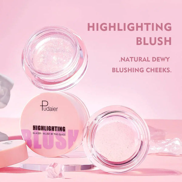 Pudaier temperature-changing blush transparent color-changing gel highlight blush cream natural nude makeup rouge blush - Memoriex 