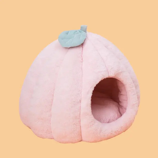 Pumpkin Shape Hooded Pet Bed House-1