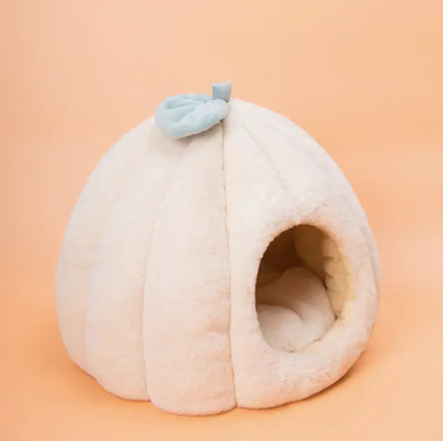 Pumpkin Shape Hooded Pet Bed House-2