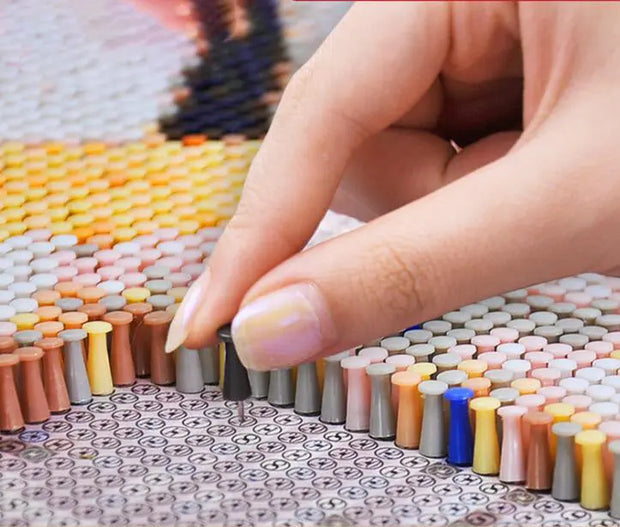 Pushpin painting, pins painting, DIY Custom photo puzzles, creative portrait handmade - Memoriex 