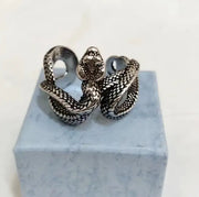 Python ring dark punk three dimensional snake ring snake winding ring - Memoriex 