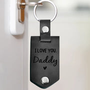 Personalised Leather Photo Keyring | Ultrasound Scan Gift for Dad | British Keepsake | Memoriex - Memoriex