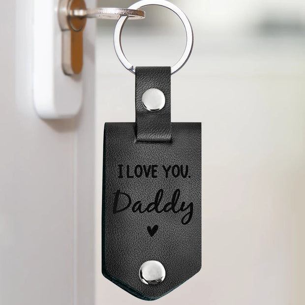 Personalised Leather Photo Keyring | Ultrasound Scan Gift for Dad | British Keepsake | Memoriex - Memoriex