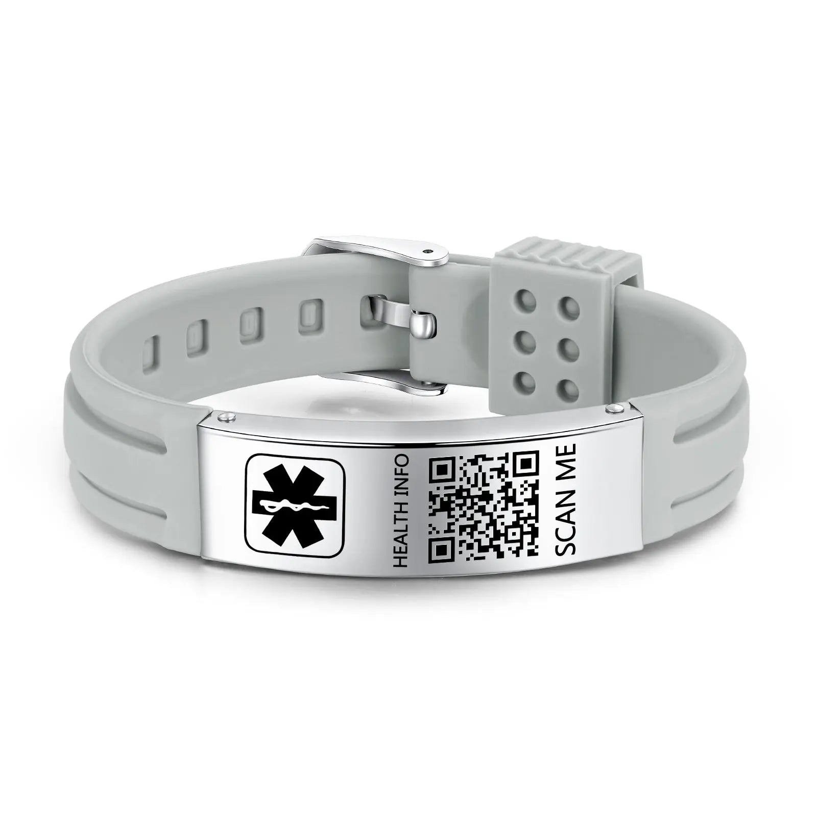 QR Code Medical Alert Bracelet-0