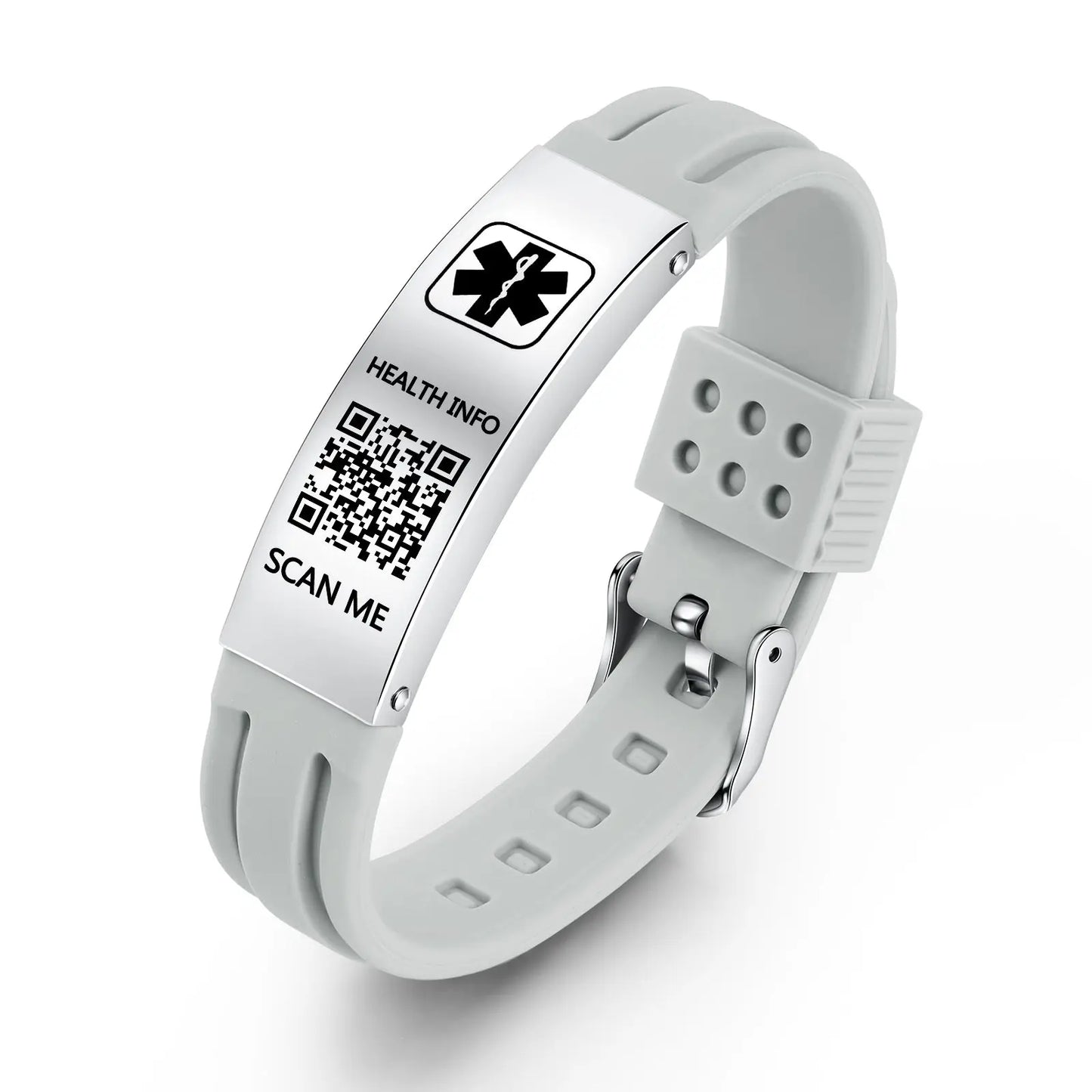 QR Code Medical Alert Bracelet-1