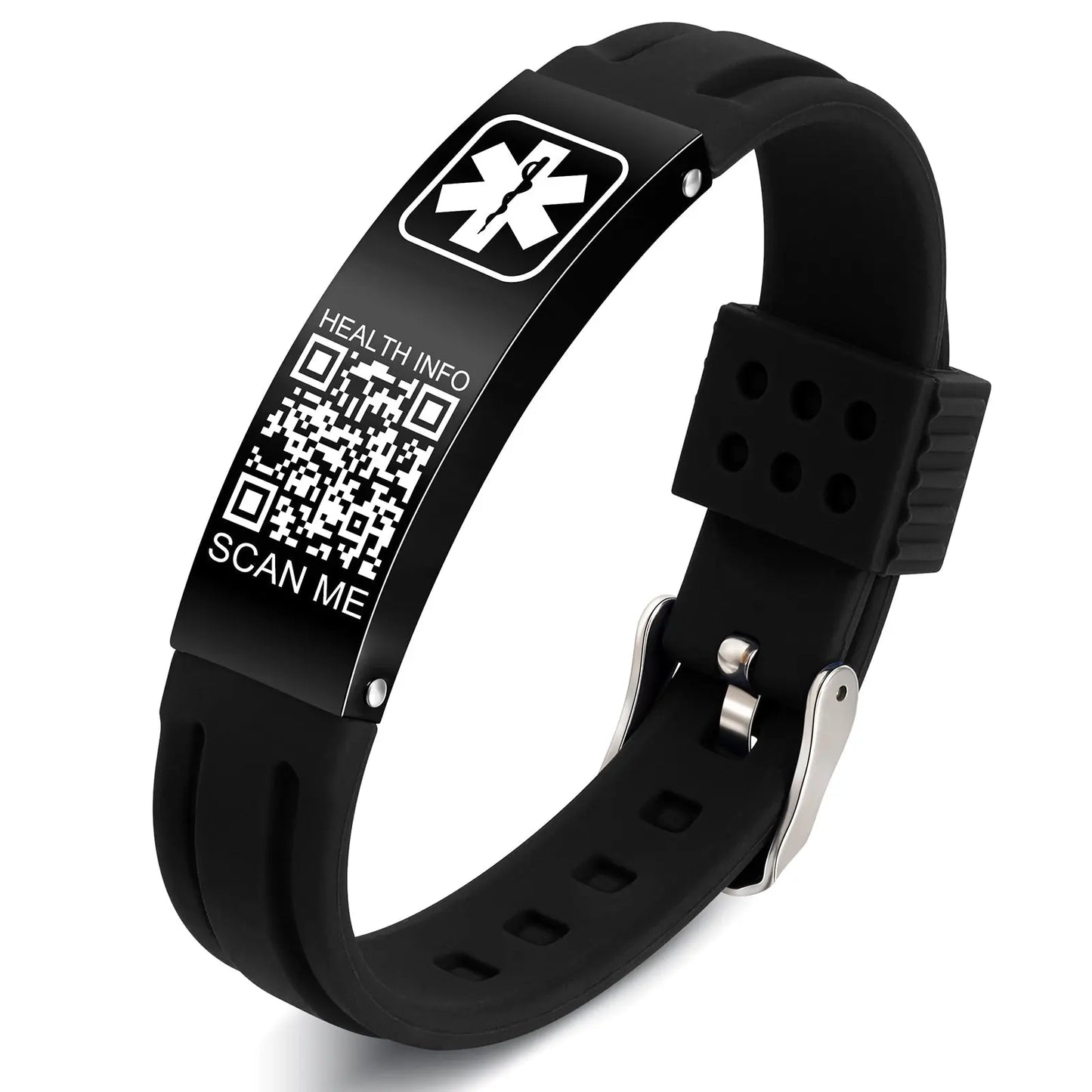 QR Code Medical Alert Bracelet-4