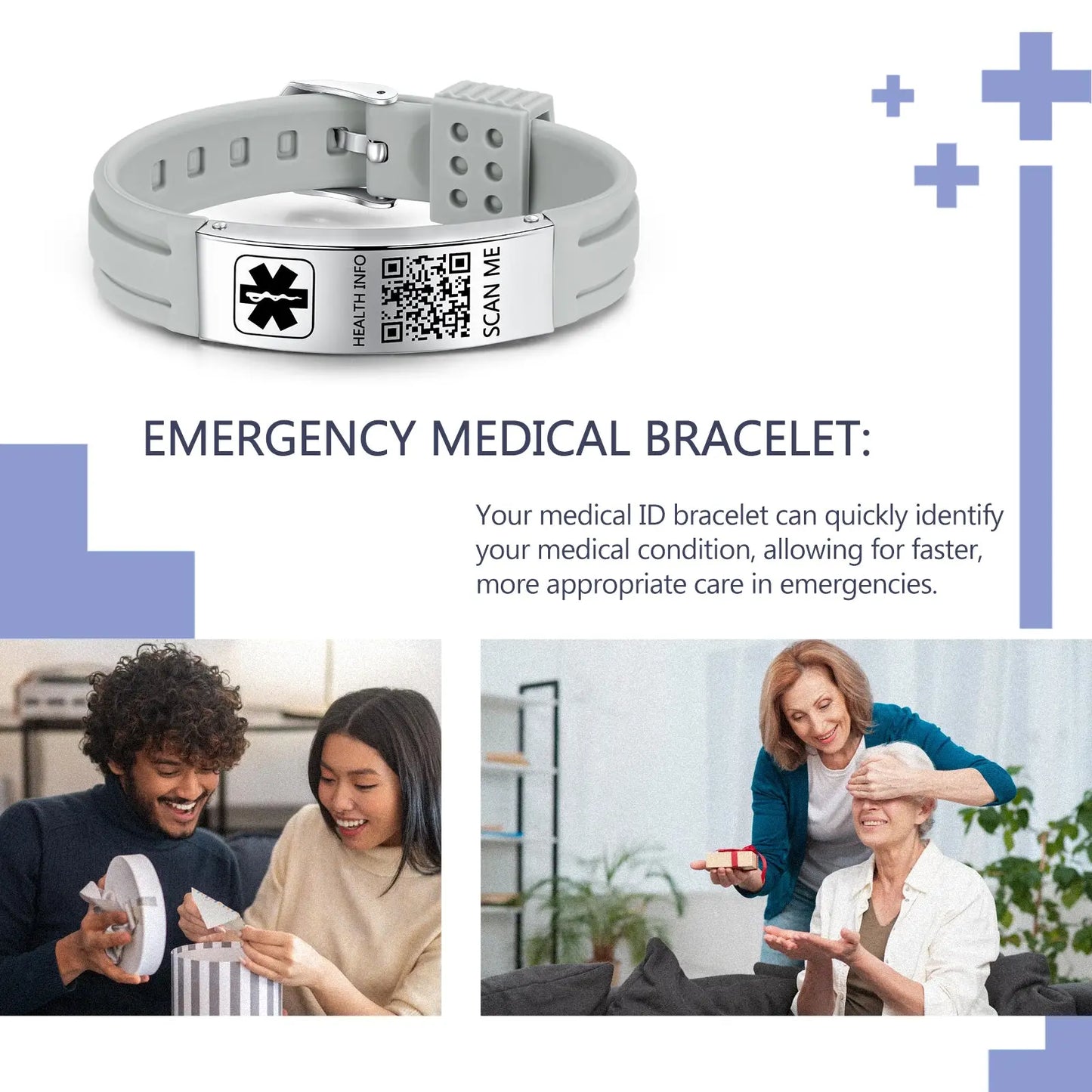 QR Code Medical Alert Bracelet-5