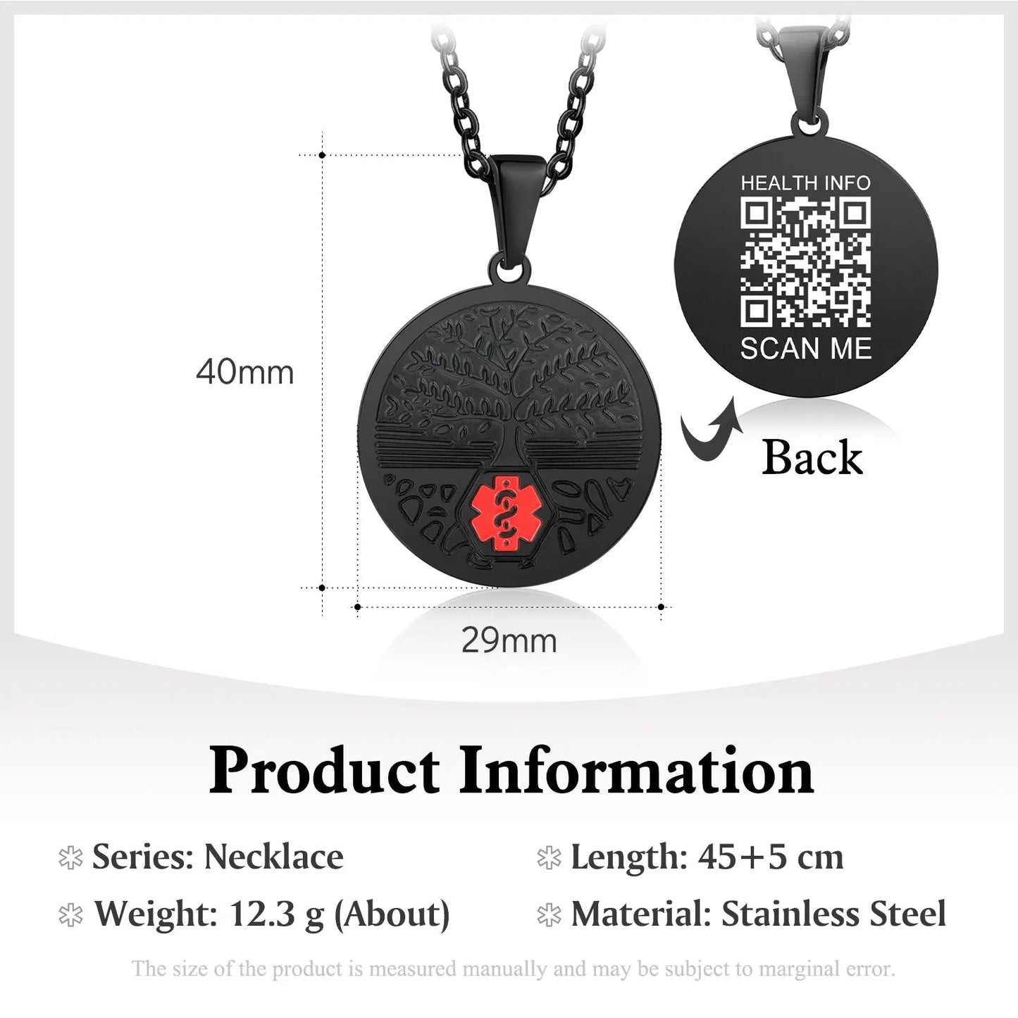 QR Medical Necklace-Standard Necklace-10