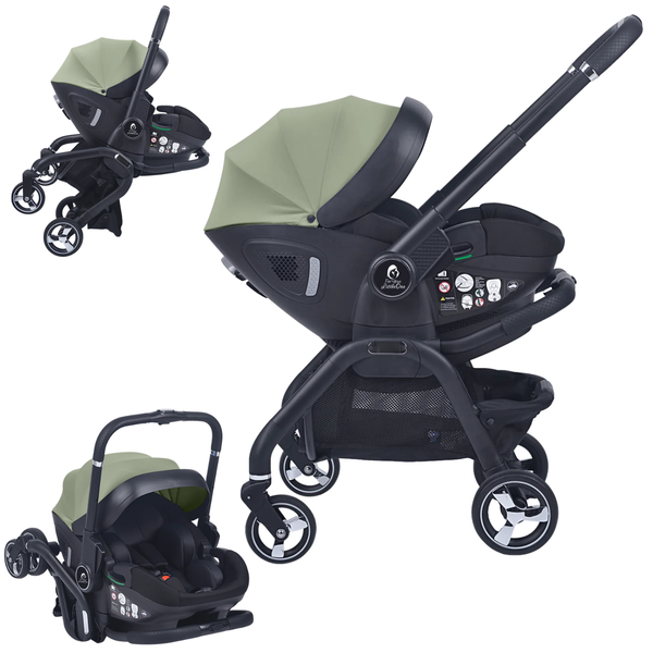 For Your Little One Qubi Infant Car Seat Stroller - Sage Green-0