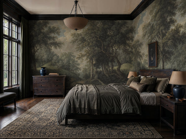 Pastoral Woodland Landscape Wall Mural-0