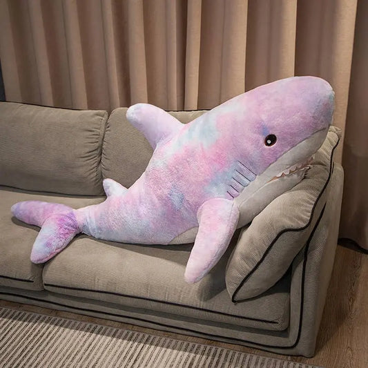 Rainbow Shark Stuffed Plush Pillow-0