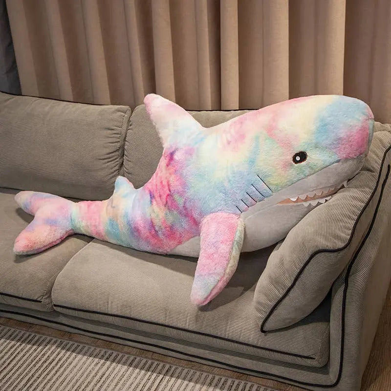 Rainbow Shark Stuffed Plush Pillow-1