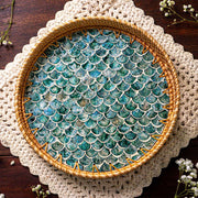 Rattan Trays • Mother of Pearl • Cascade (Multiple Sizes)-0