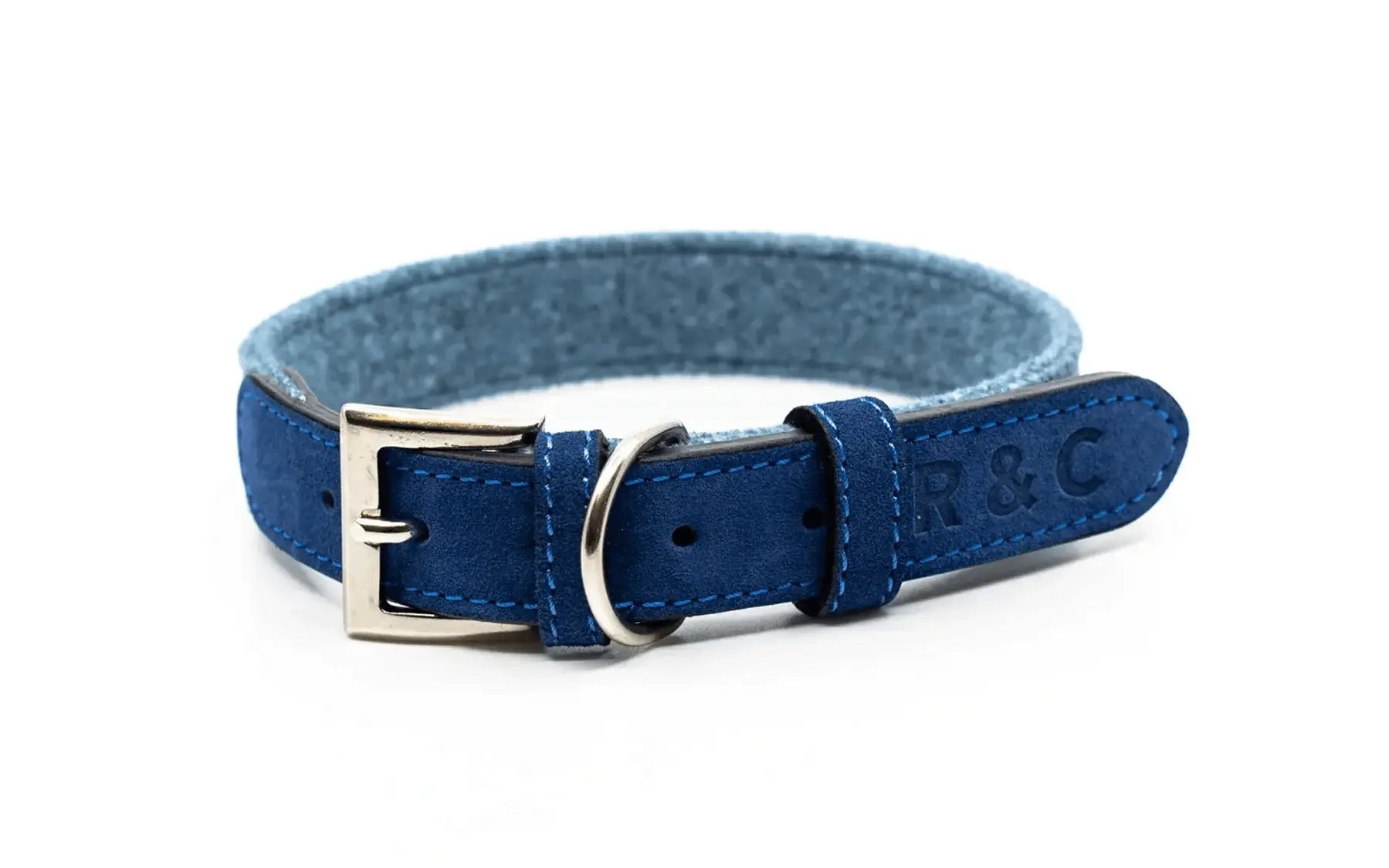 “Rayleigh” Fabric & Leather Dog Collar – by Ralph & Co - Memoriex