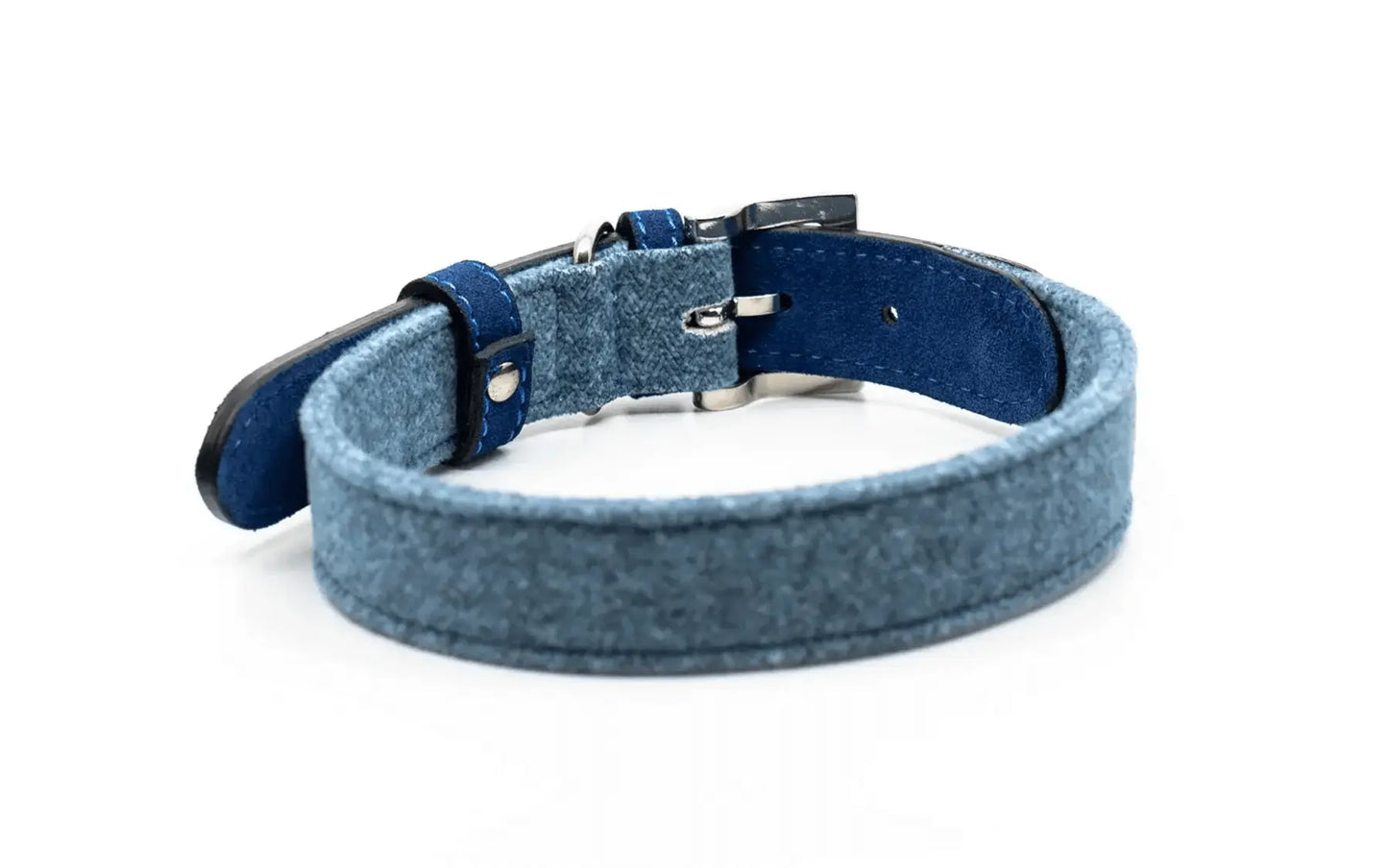 “Rayleigh” Fabric & Leather Dog Collar – by Ralph & Co - Memoriex