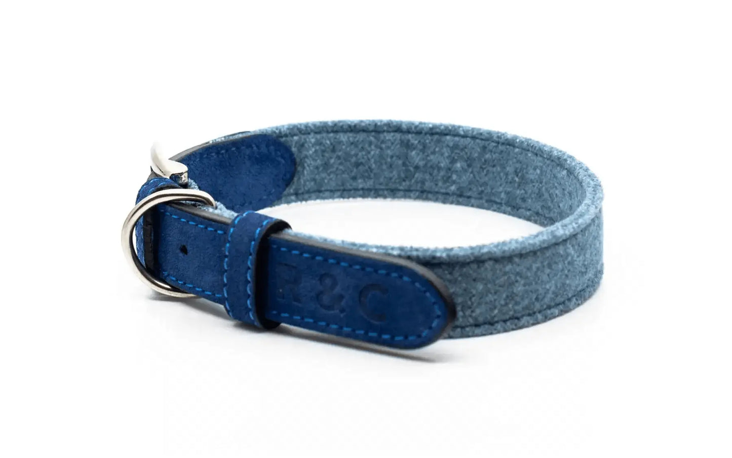 “Rayleigh” Fabric & Leather Dog Collar – by Ralph & Co - Memoriex