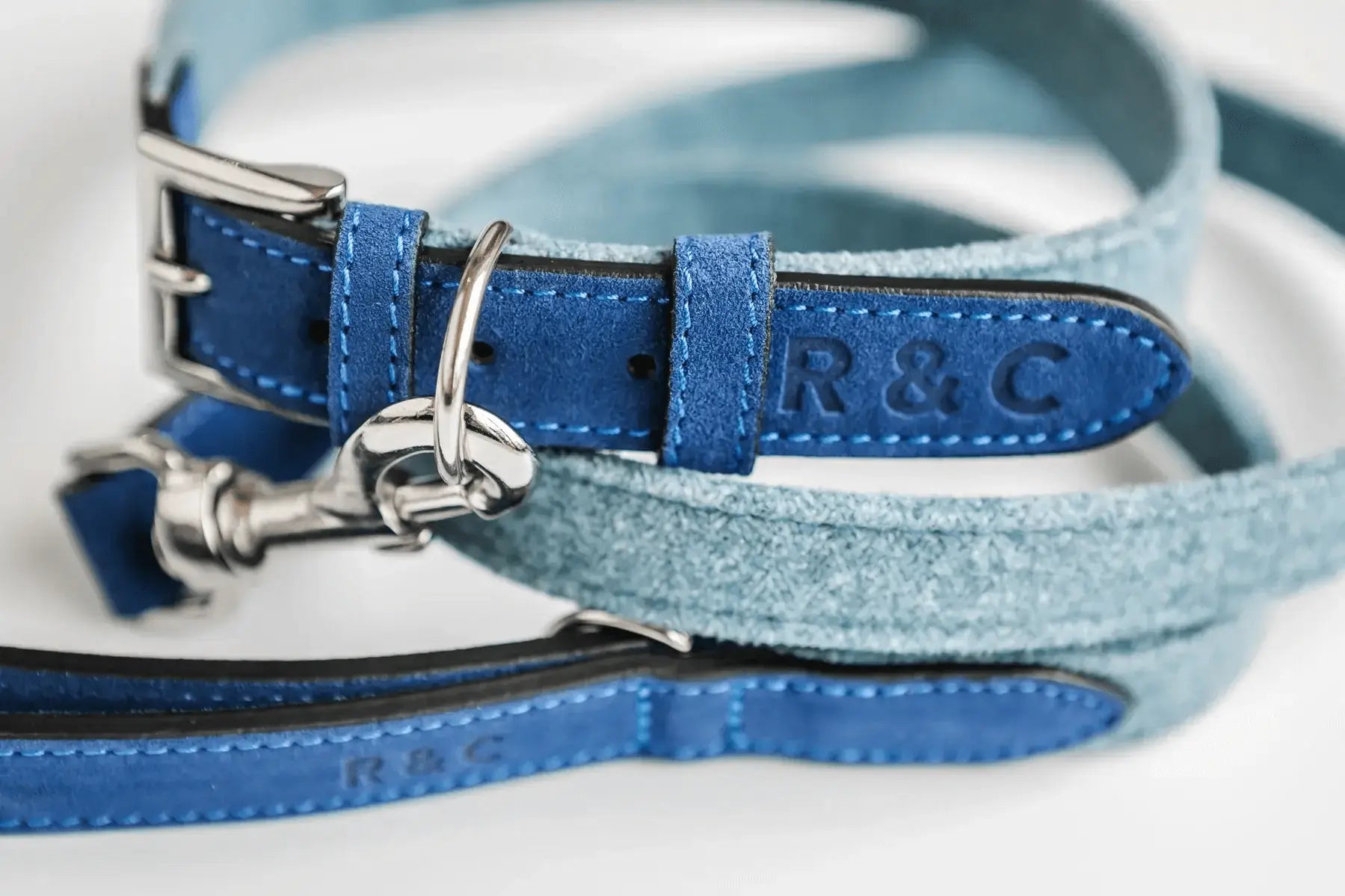 “Rayleigh” Fabric & Leather Dog Collar – by Ralph & Co - Memoriex