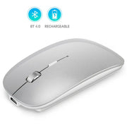 Rechargeable metal roller wireless Bluetooth mouse dual-mode mobile phone tablet wireless mouse - Memoriex 