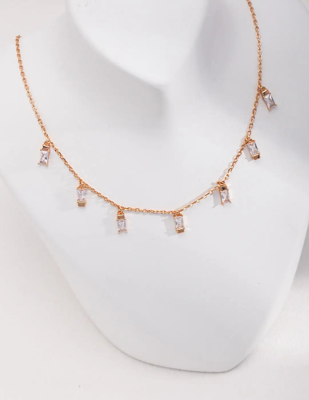 Rectangular Zircon Shape Necklace - Memoriex