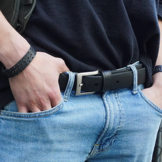 Recycled Rubber Motorbike Tyre Vegan Belt - Memoriex 