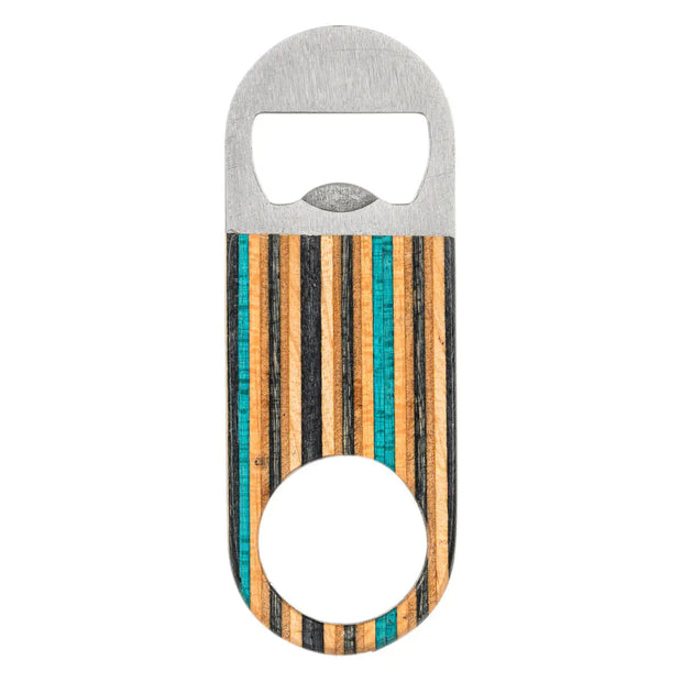 Recycled Skateboard Bottle Opener Magnet-0