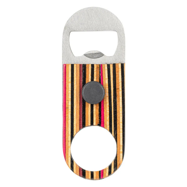 Recycled Skateboard Bottle Opener Magnet-1