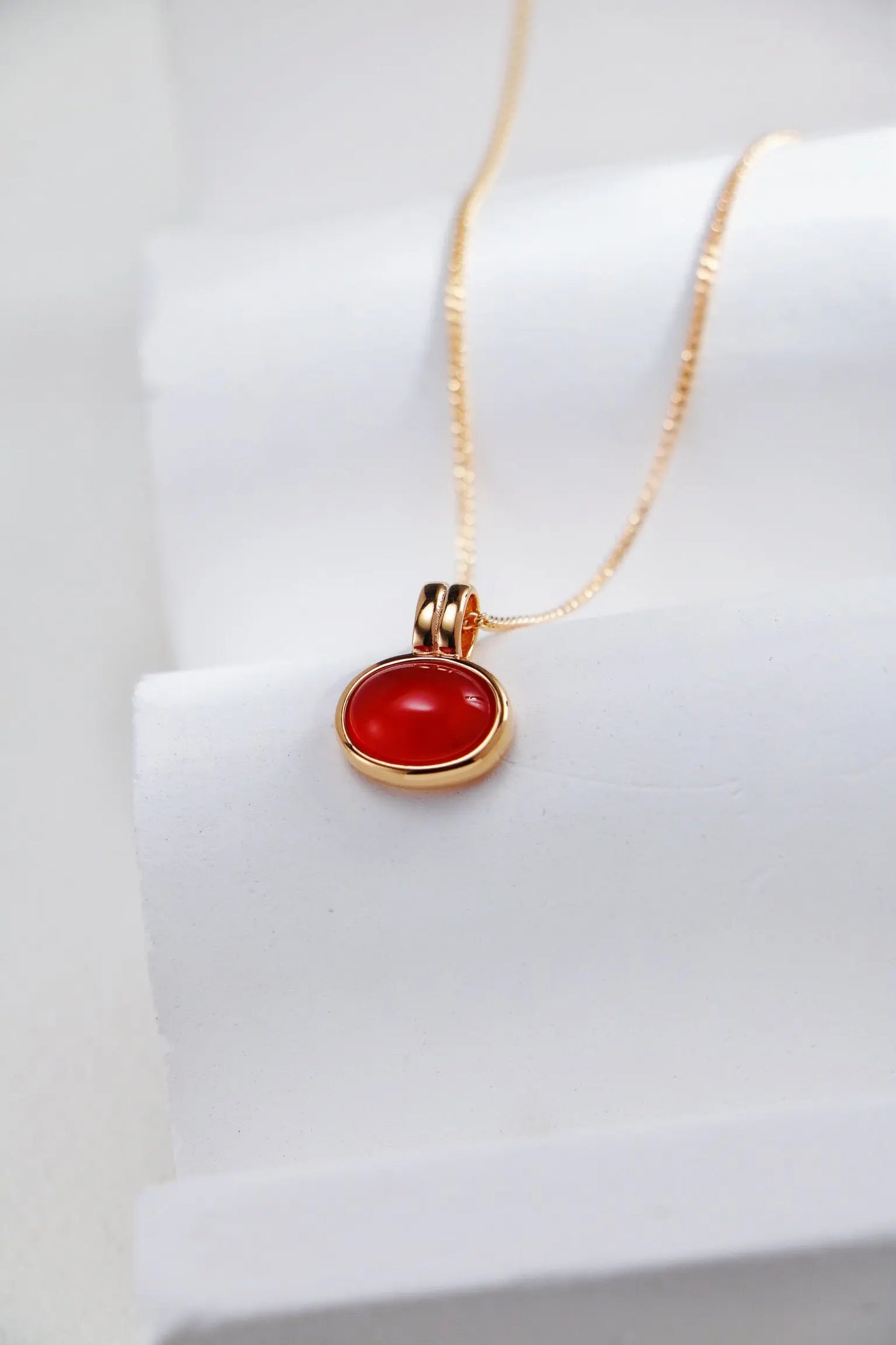 Natural Tiger Eye Stone / Red Agate Necklace-2